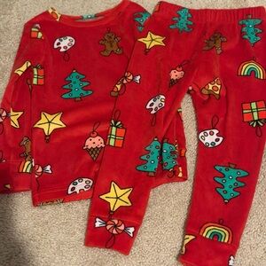 Cat & Jack Red Festive Pajama Set